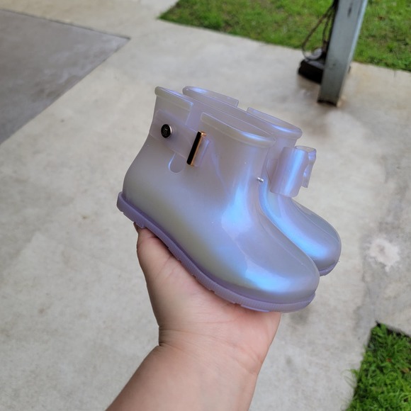 Mini Melissa Other - Mini Melissa Purple Lavender Iridescent Rain Boots MISSING BOW US 9 Toddler